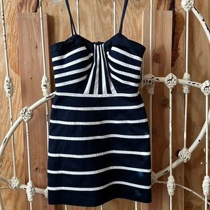 Navy with white strips dress